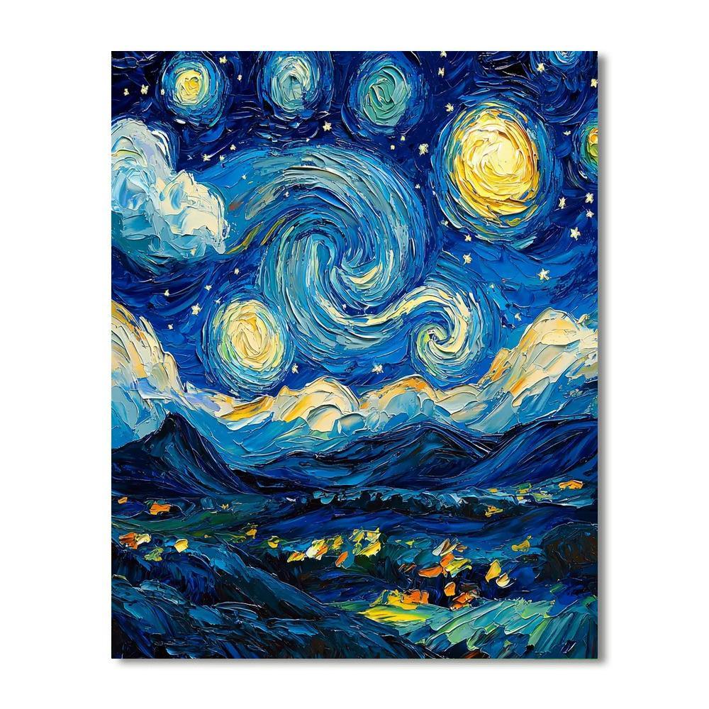 Vincent Van Gogh Inspired Radiant Skies  Paint By Numbers Kits