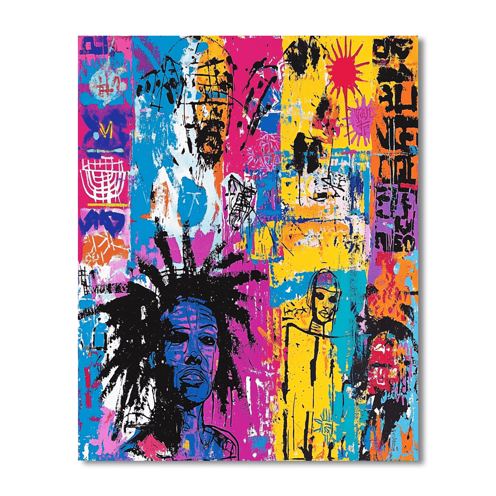 Jean-Michel Basquiat Inspired Cultural Fusion  Paint By Numbers Kits