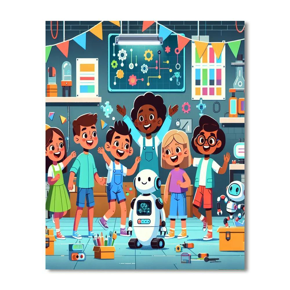 Robot Rescue Team Paint By Numbers Art