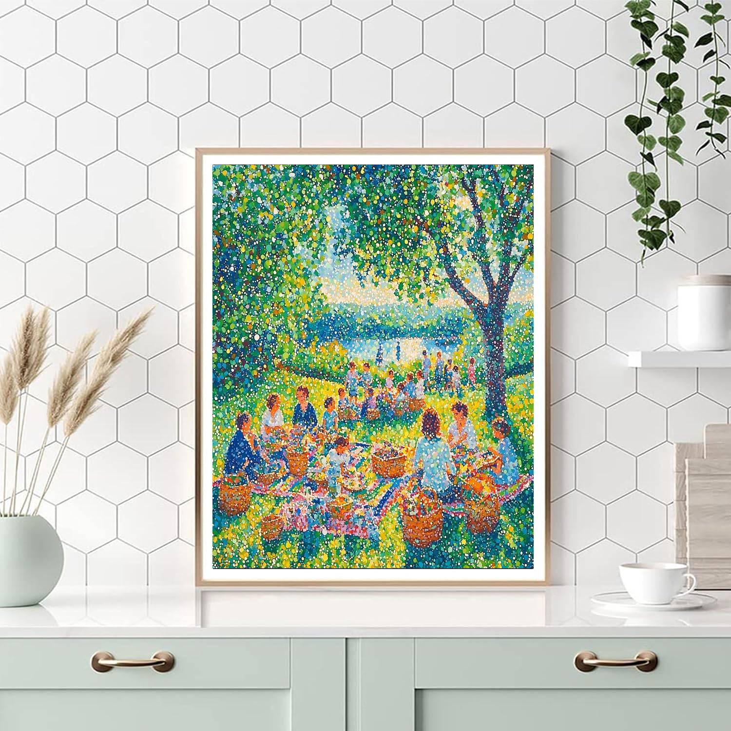 Georges Seurat Inspired Seurat Inspired Picnic  DIY Paint By Numbers