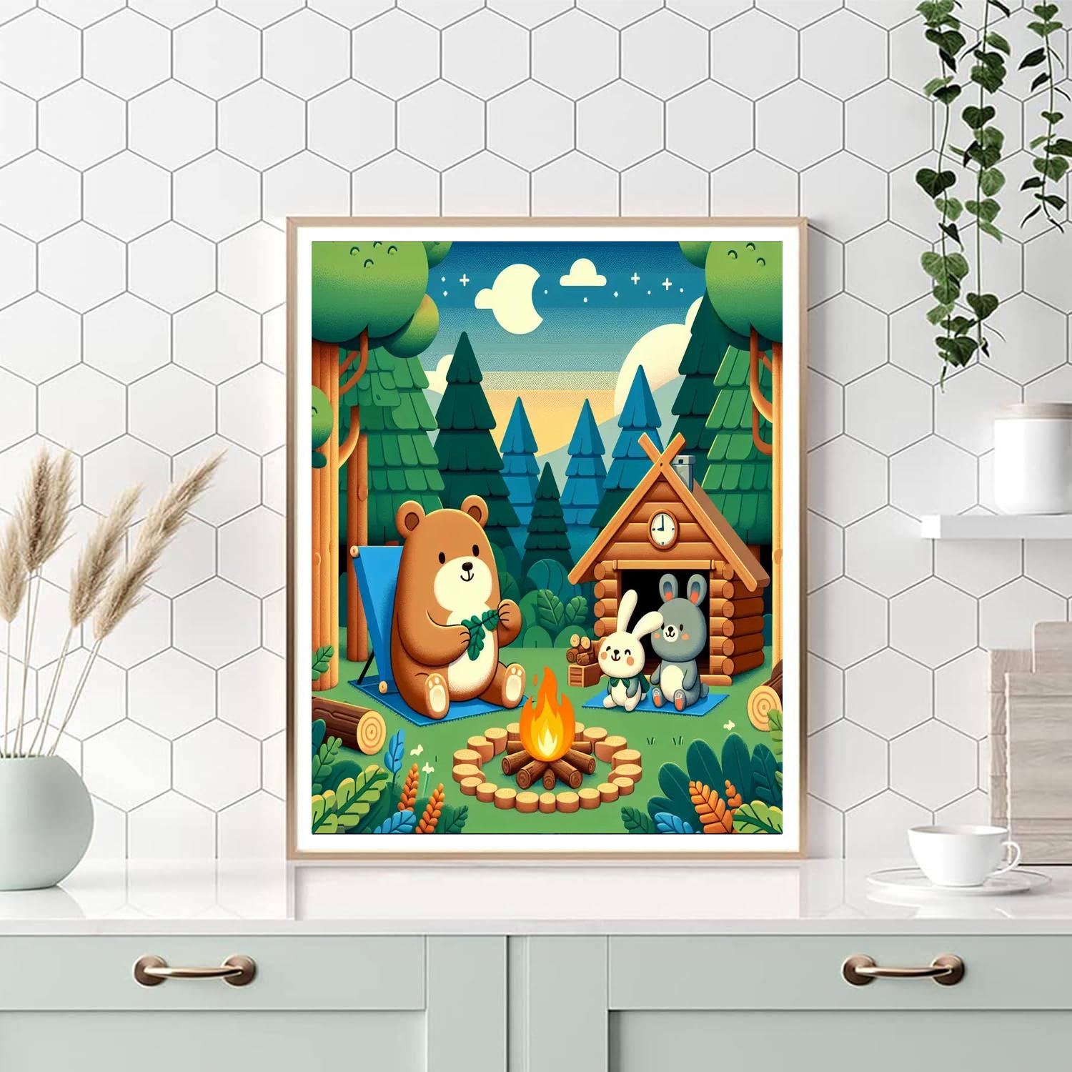 Cozy Cabin Adventure Paint By Number