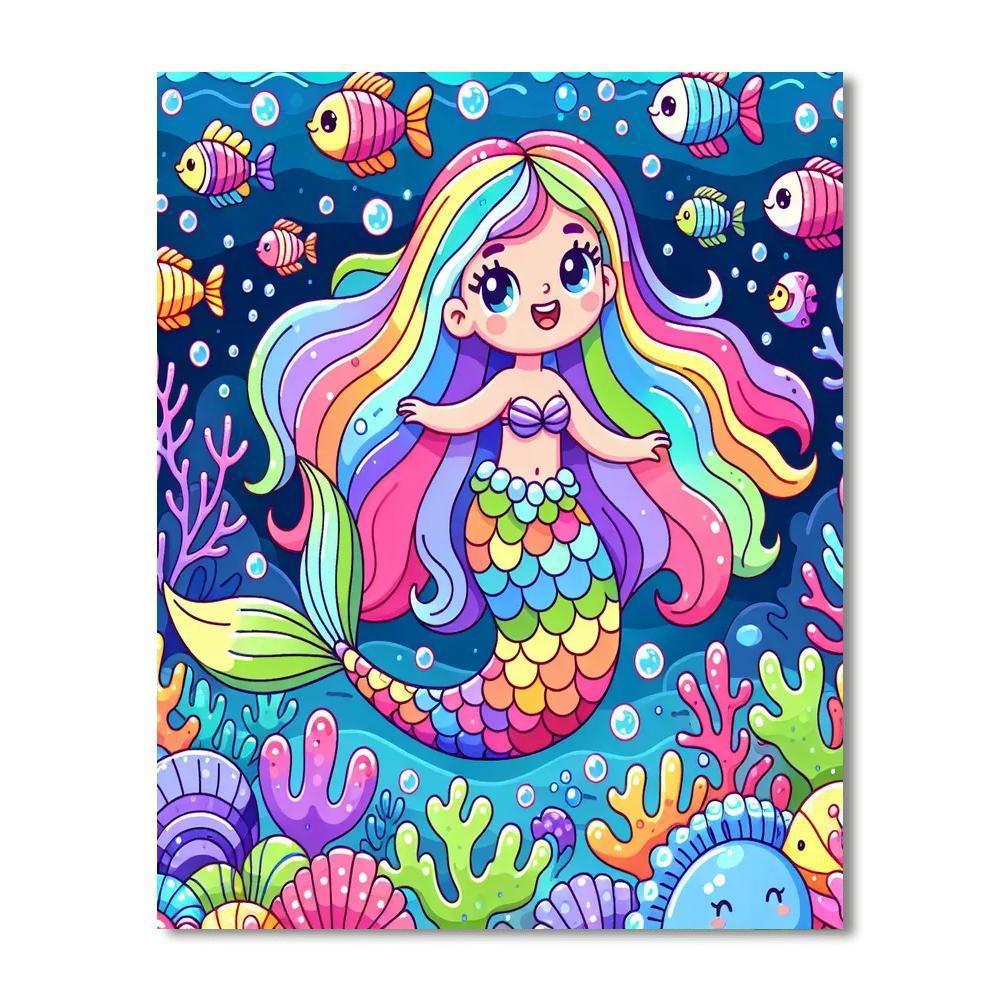 Dancing Mermaid Painting By Numbers Kit