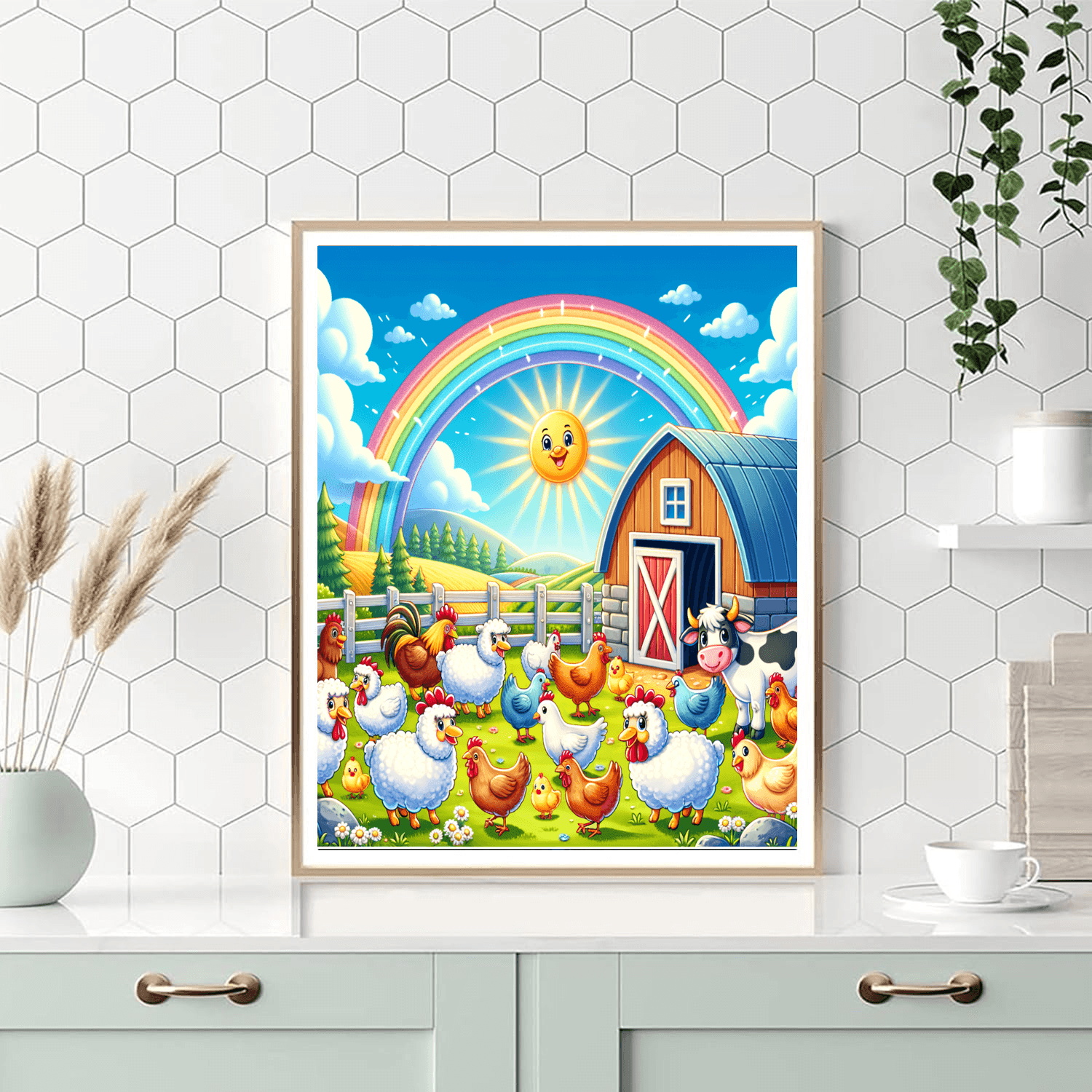 Joyful Farmyard Frolic Paint By Numbers