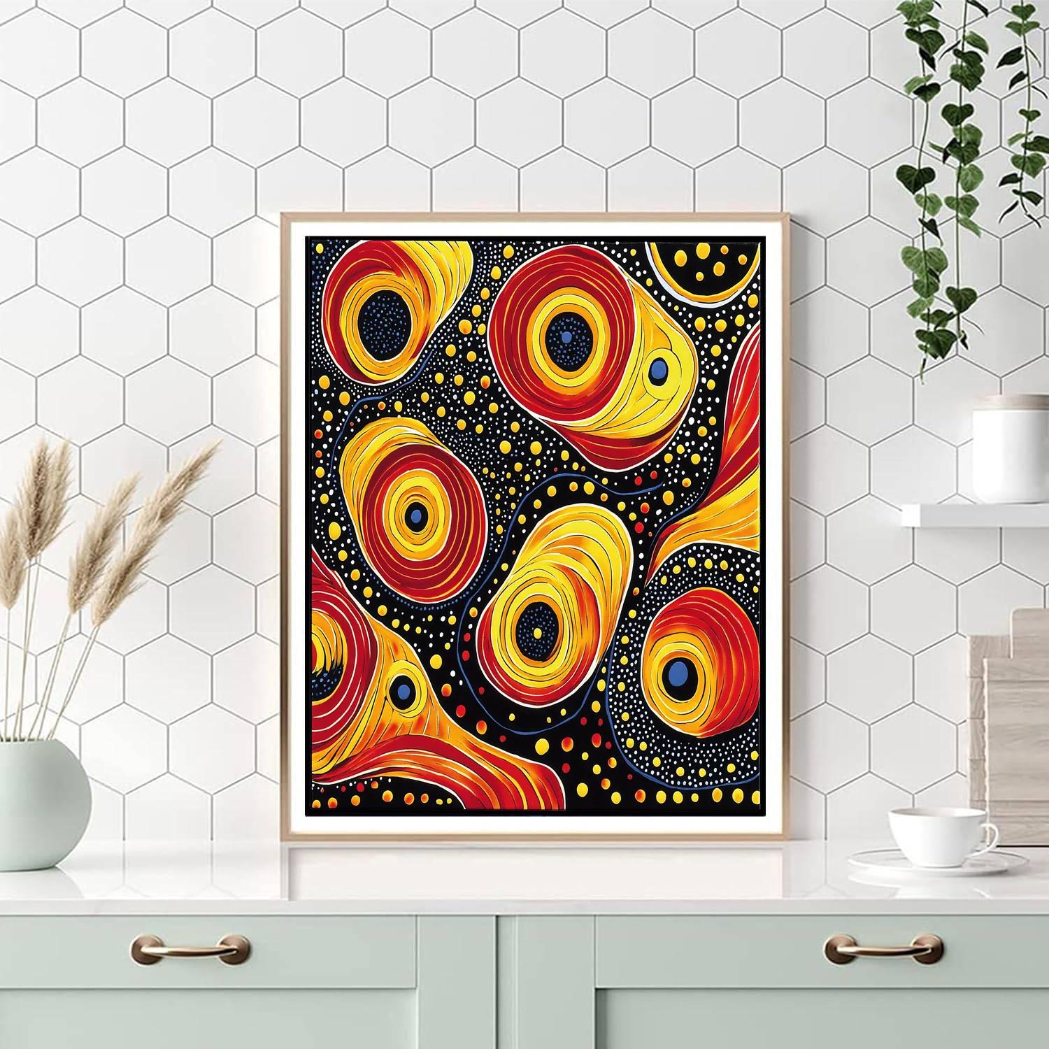 Yayoi Kusama Inspired Visions Of The Universe  DIY Paint By Numbers