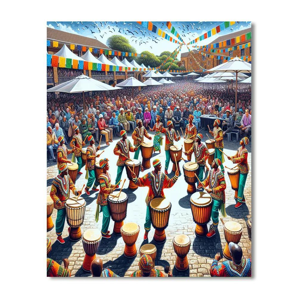 Festival Of The Drums - South Africa Paint By Color