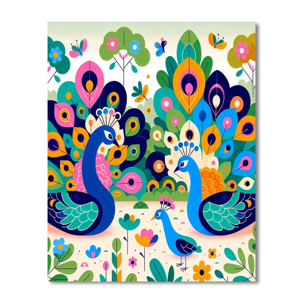Peacock Garden Gala Paint By Numbers