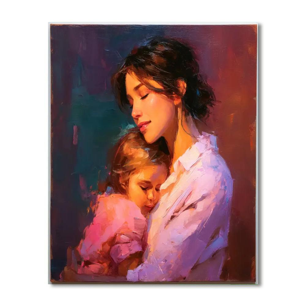 A Mother's Gentle Embrace Painting Number Kit