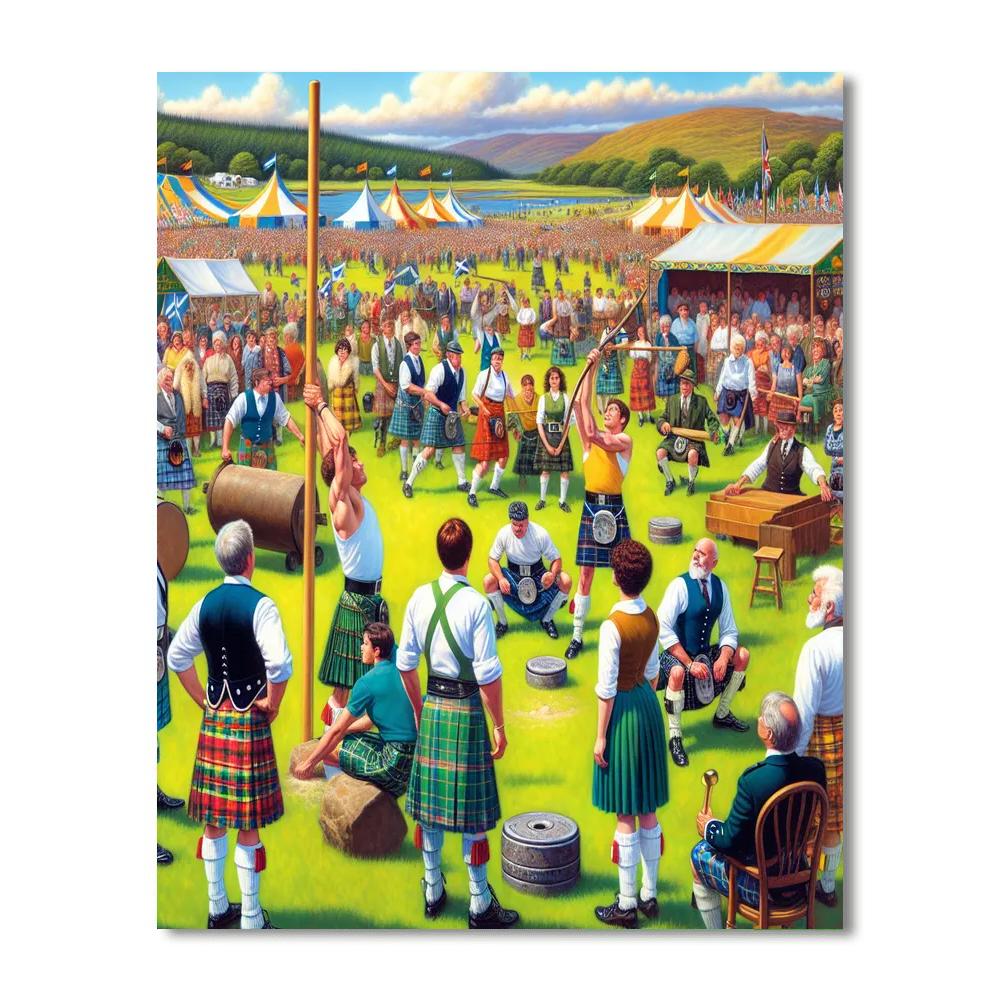 Inverness Highland Games - Inverness, Scotland Number Painting