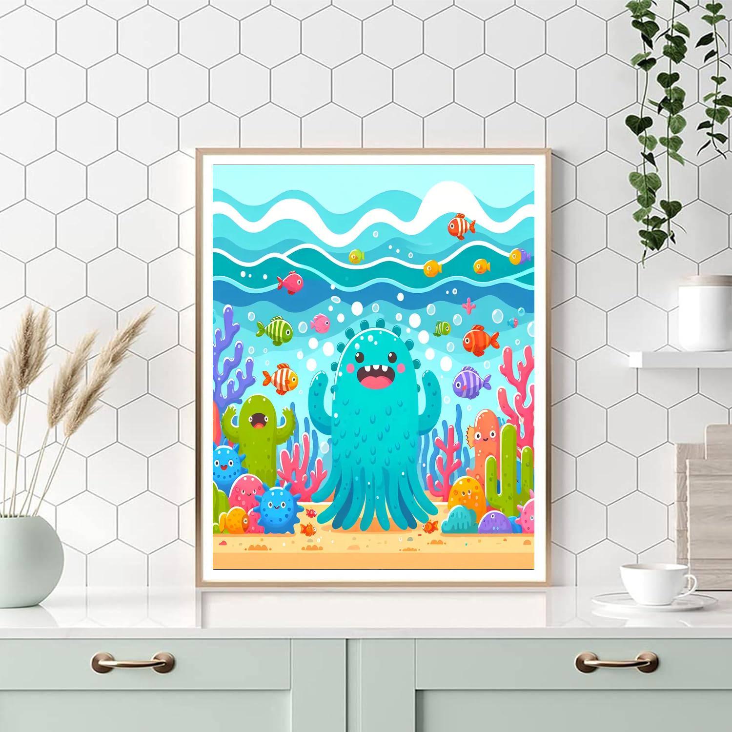 Silly Sea Monsters Painting By Numbers Kit