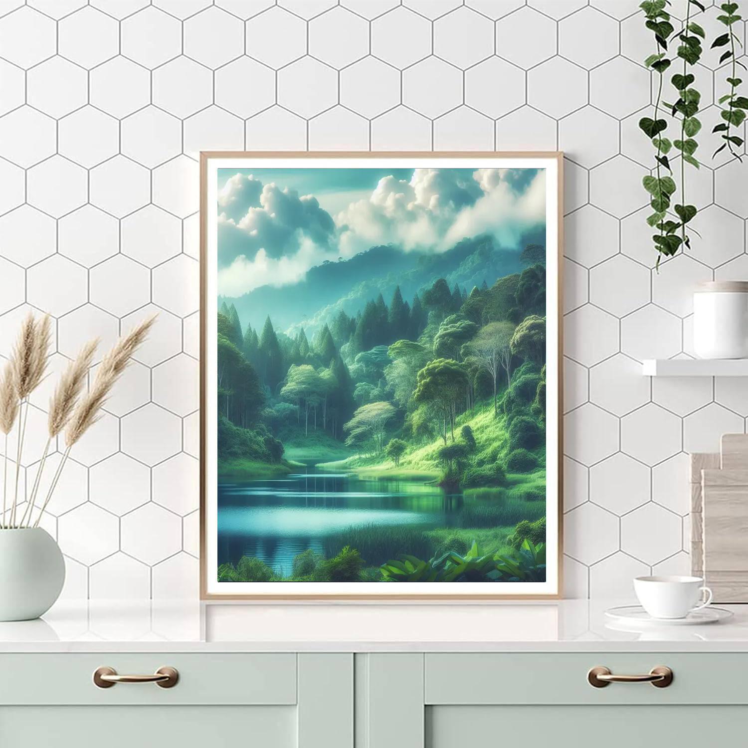 Charming Lakeside Retreat Paint By Numbers