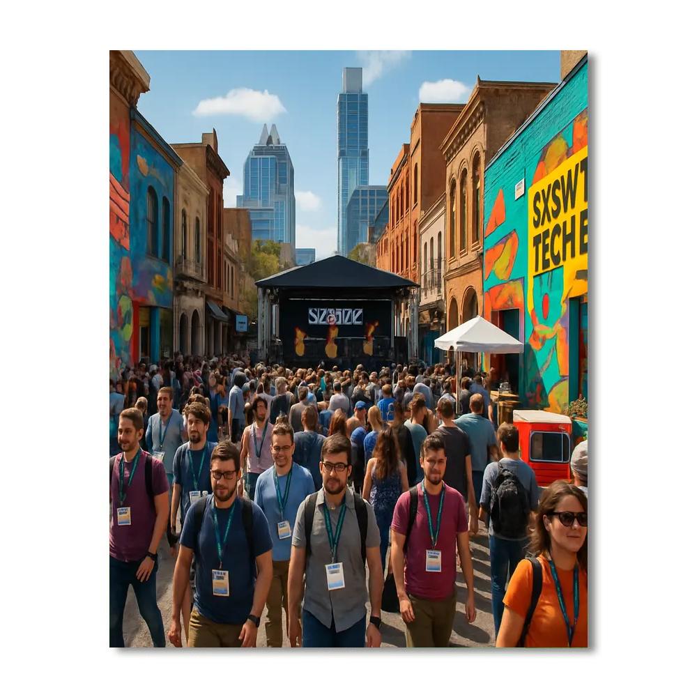 South By Southwest - Austin DIY Paint By Numbers