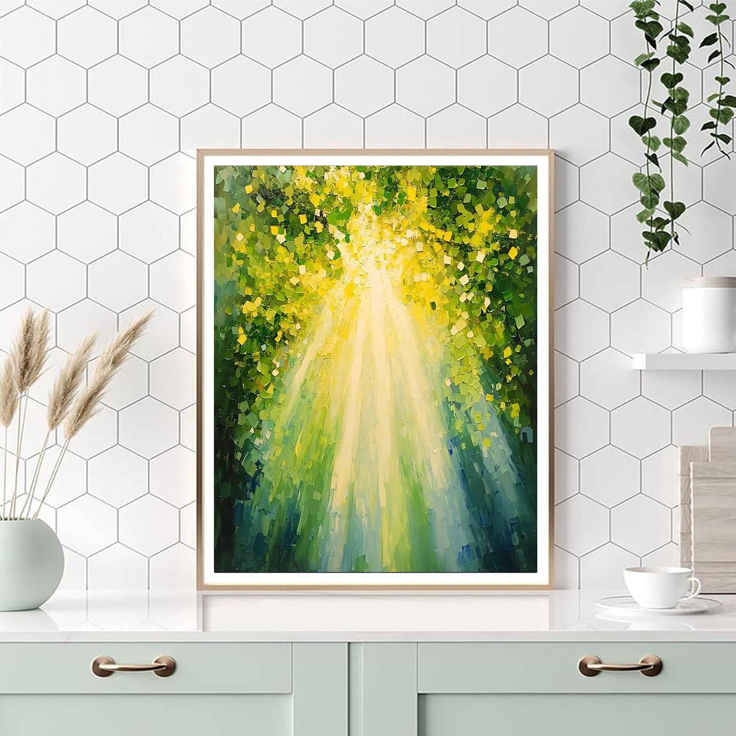 Georges Seurat Inspired Rays Of Harmony  Painting Number Kit