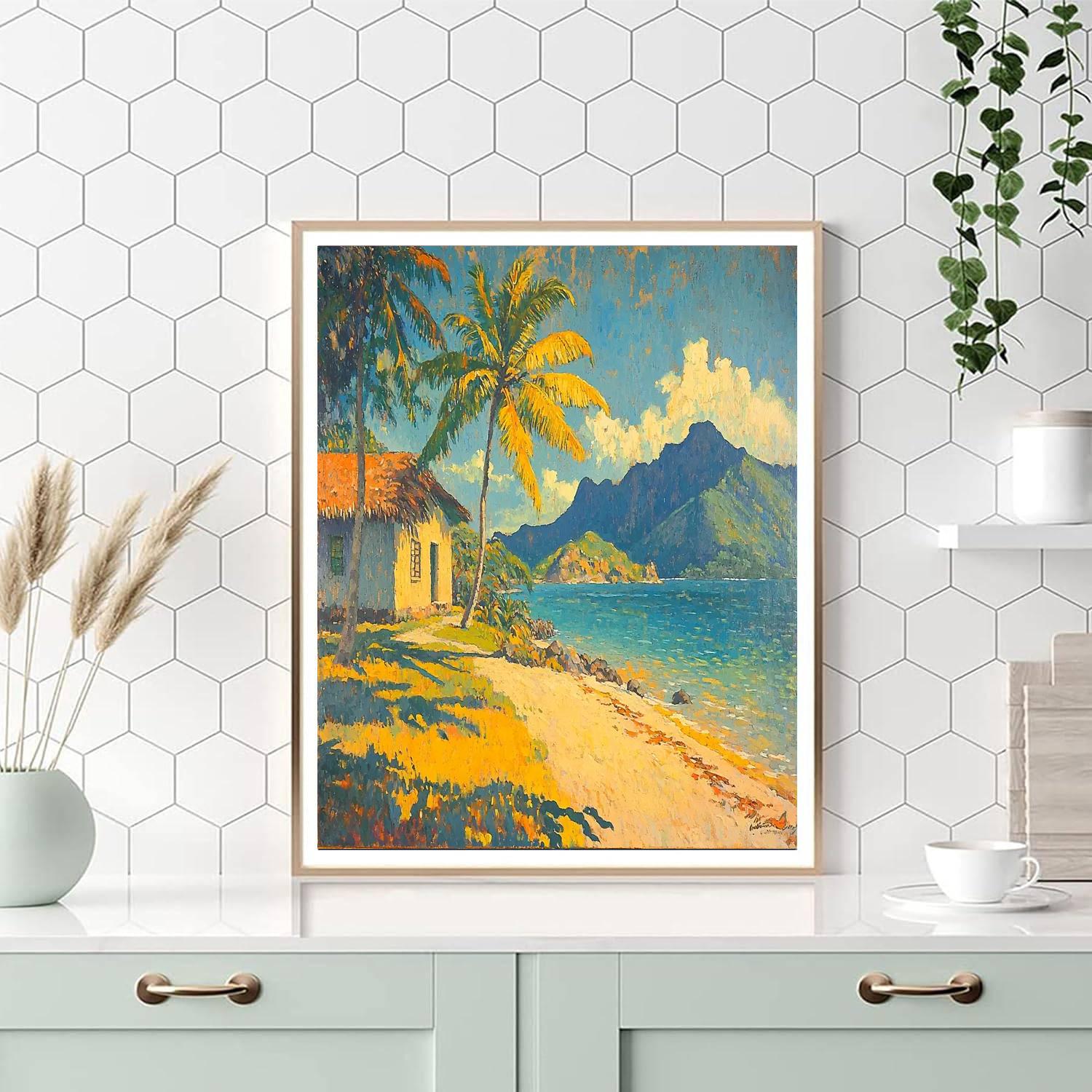 Paul Gauguin Inspired Blissful Horizon  Paint By Color