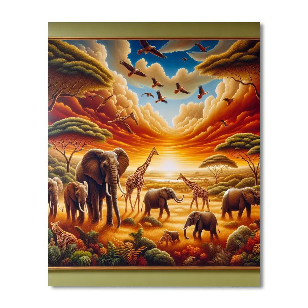 Adventure On The African Savannah Paint By Color