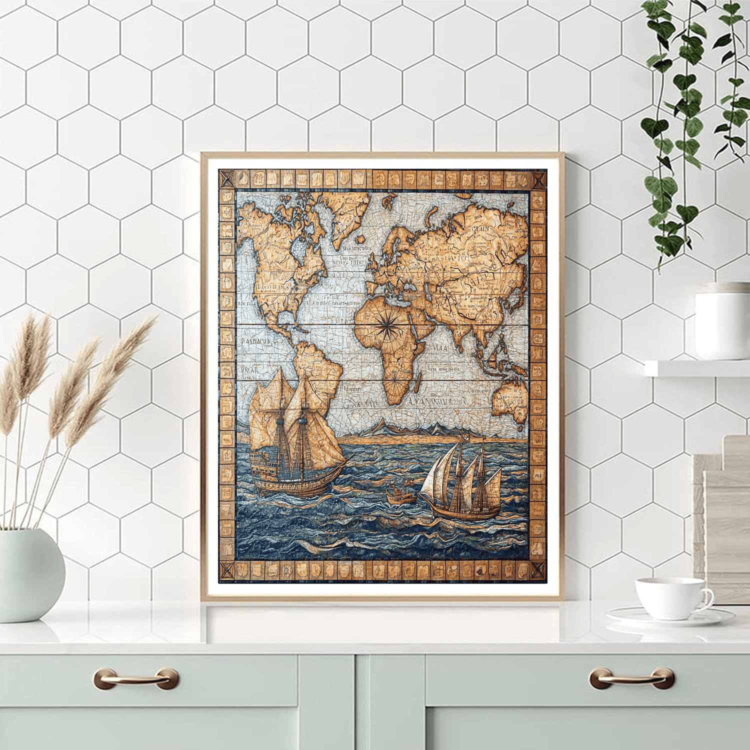 Leonardo Da Vinci Inspired Historical Voyage  Paint By Numbers Art