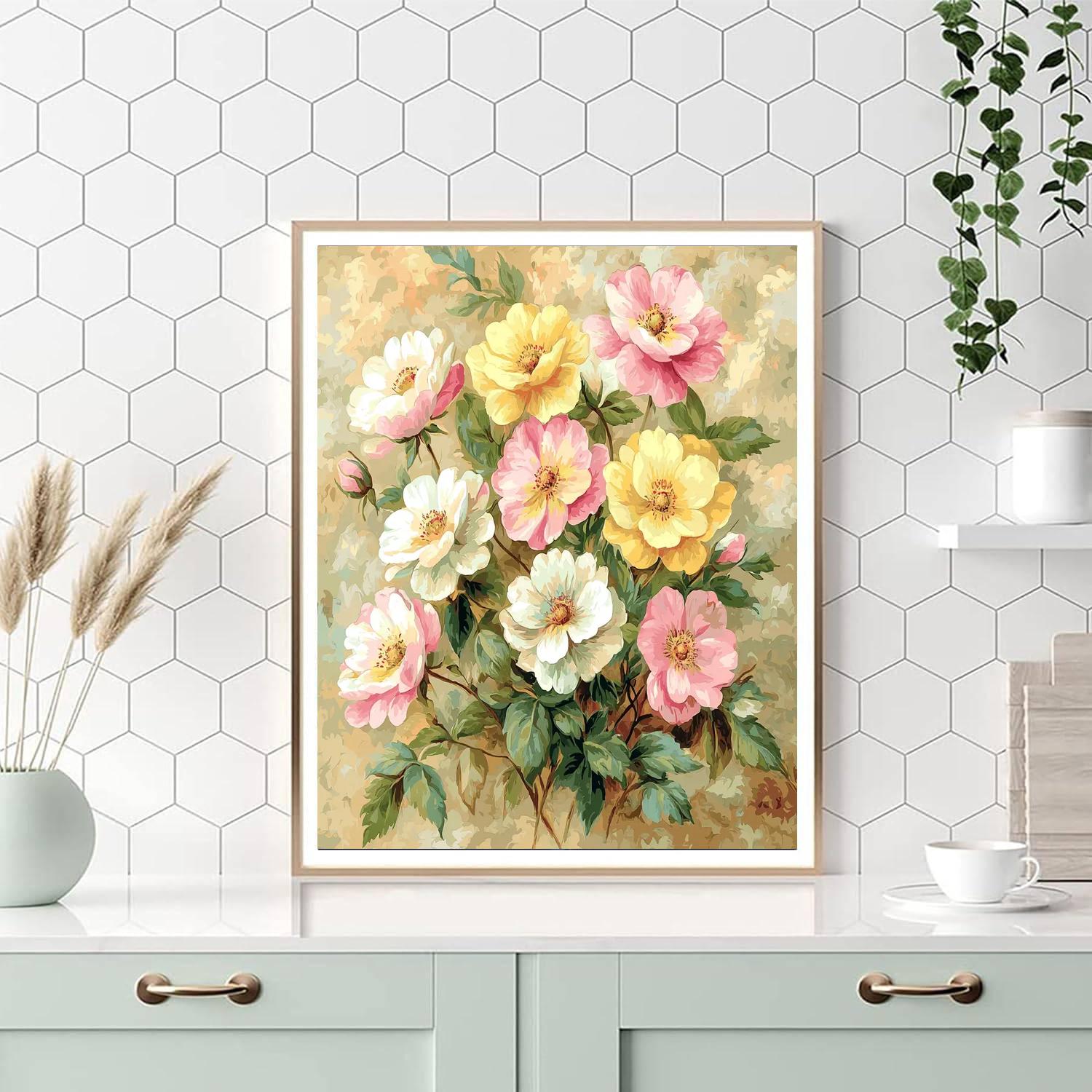 Leonardo Da Vinci Inspired Serene Flora  Paint By Numbers