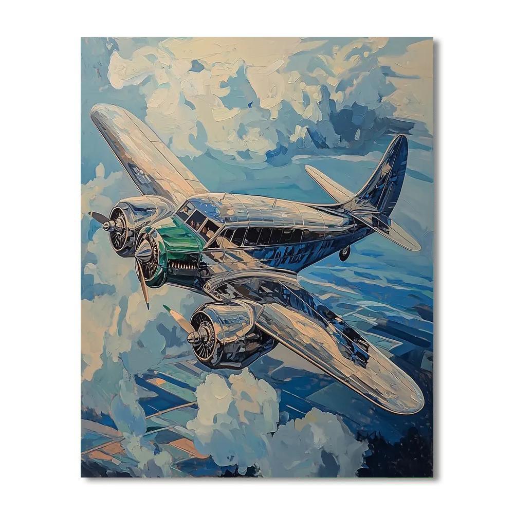 Tamara De Lempicka Inspired Pioneering Flight Marvel  Paint By Numbers Kits