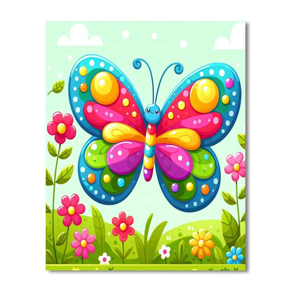 Fantastic Butterfly Paint By Numbers Art
