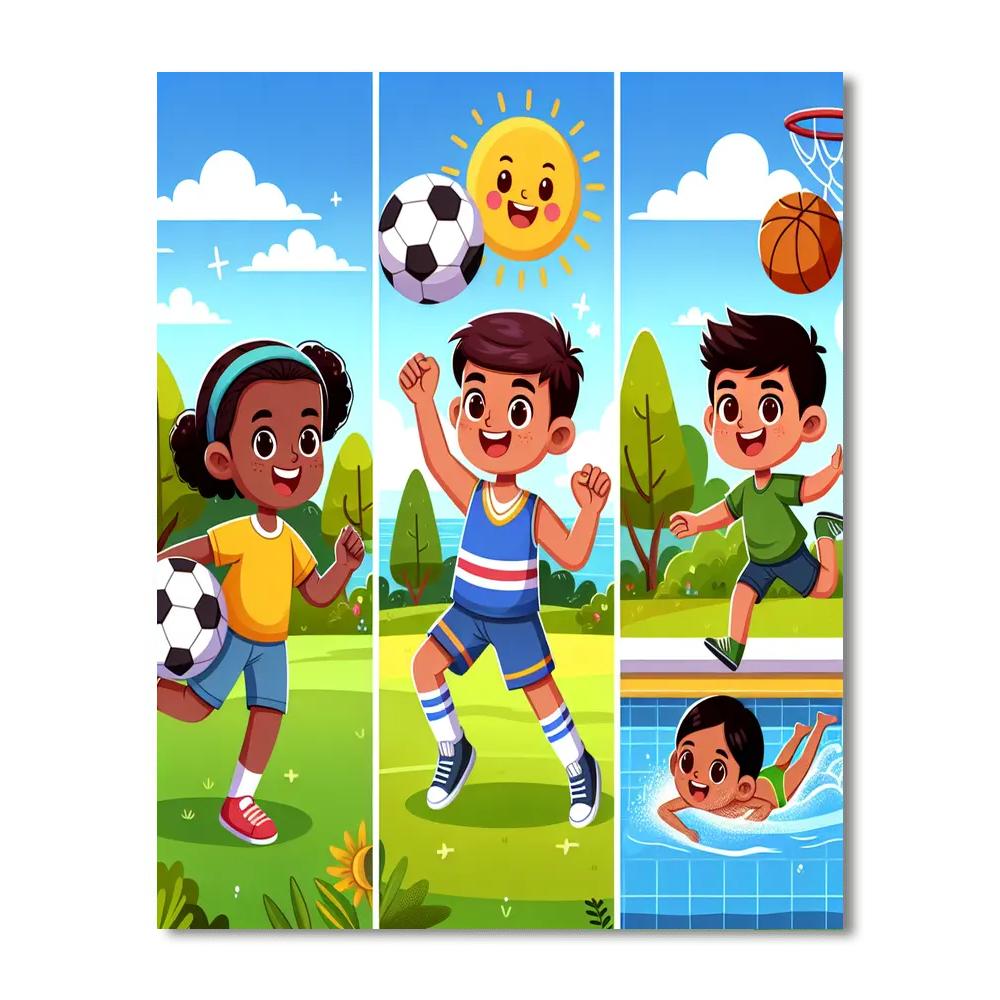 Creative Sports Extravaganza Numbered Painting Kits