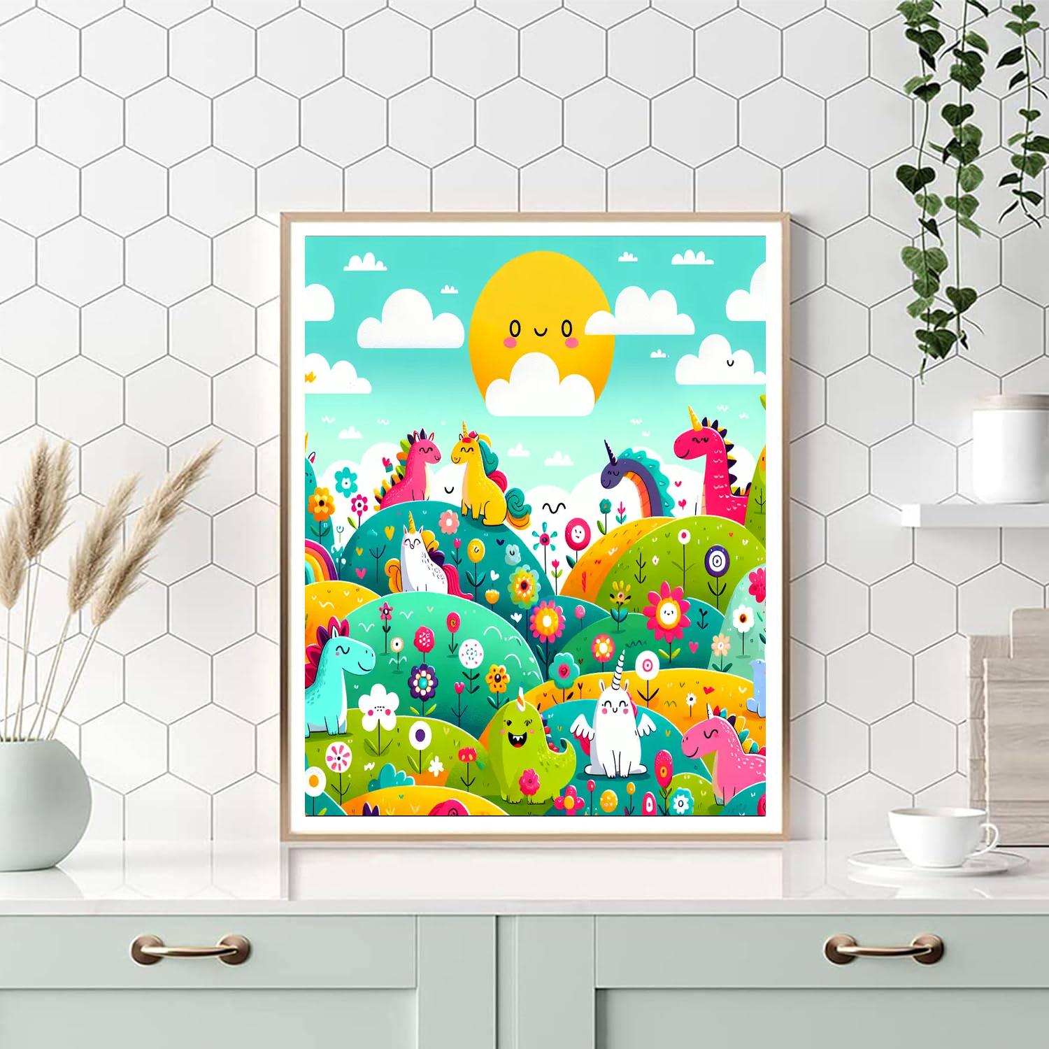 Colorful Fantasy World Paint By Numbers Art