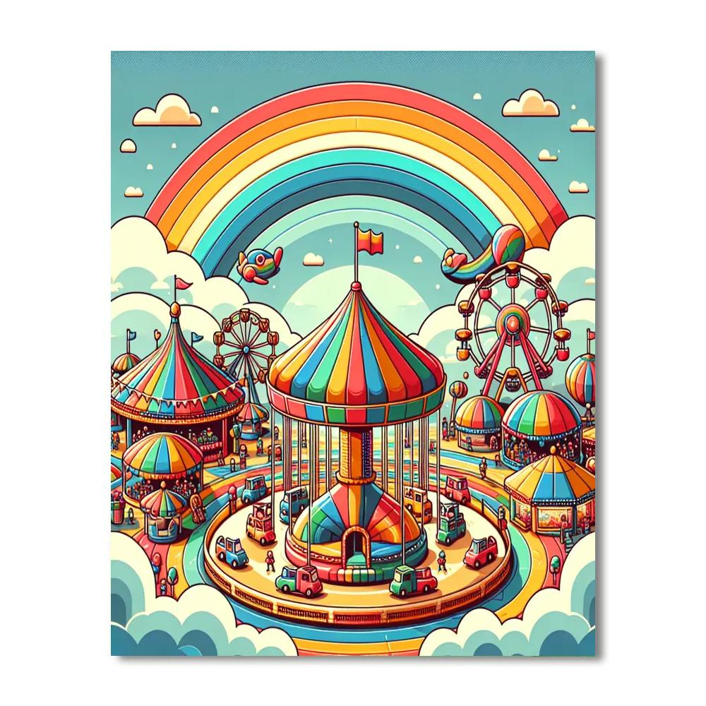 Rainbow Rides Numbered Painting Kits