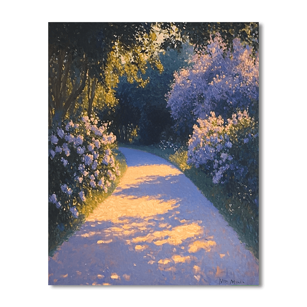 Claude Monet Inspired Luminous Garden Path  Paint By Number