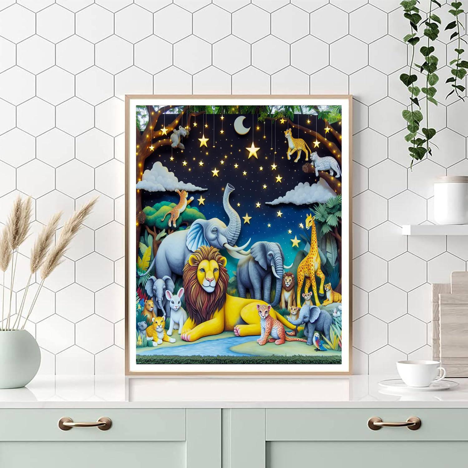 Starry Safari Adventure Paint By Numbers