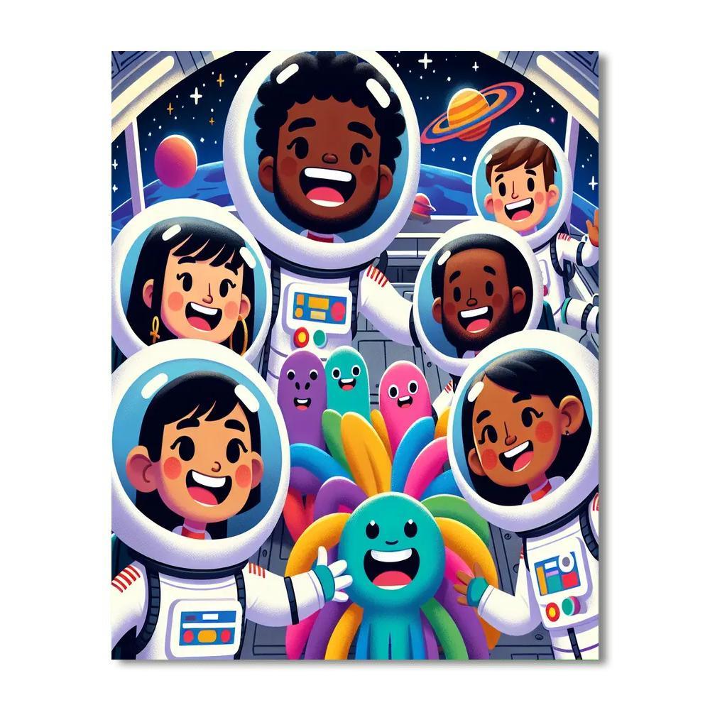 Adventurous Space Pals Paint By Number