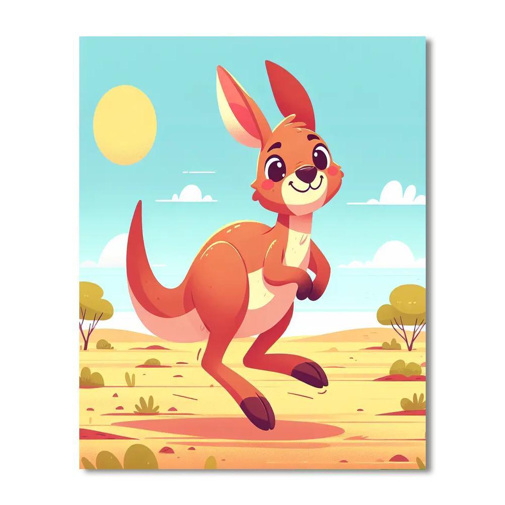 Kind Kangaroo Painting By Numbers Kit