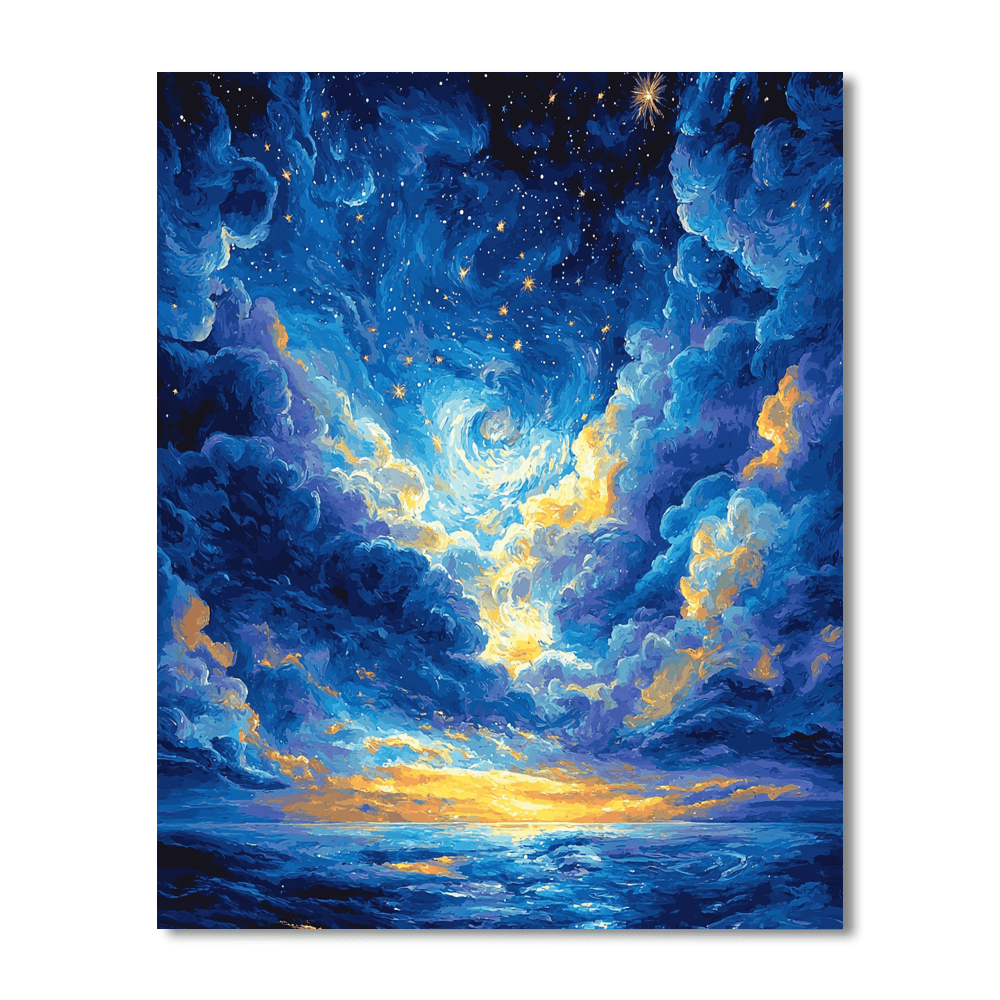 Vincent Van Gogh Inspired Celestial Nightfall  Paint By Numbers