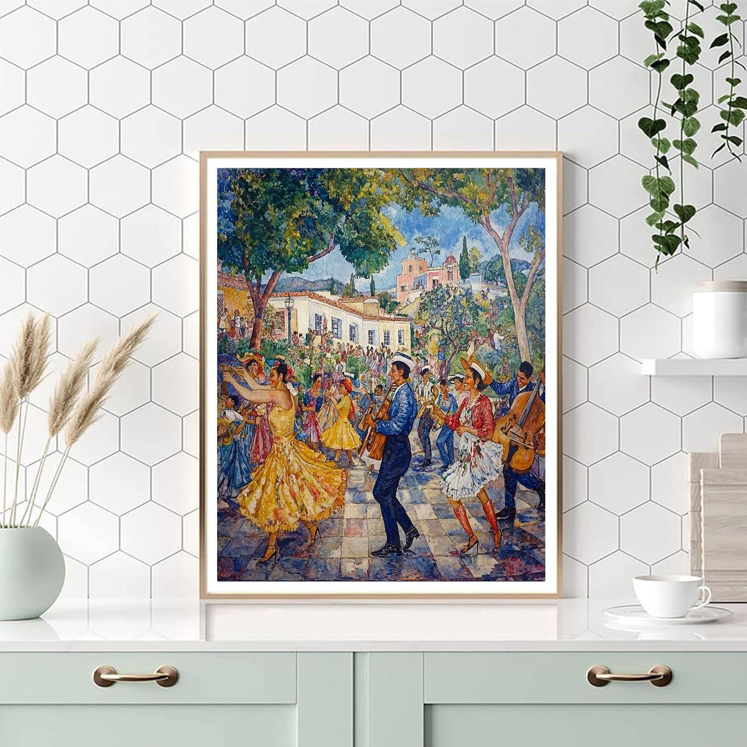 Diego Rivera Inspired Cultural Folklore Celebration  Paint By Numbers