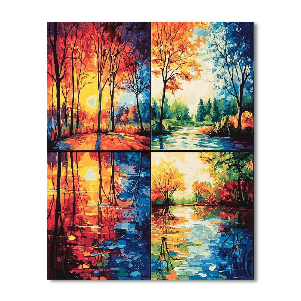 Seasons Of A Mother's Love Painting Number Kit