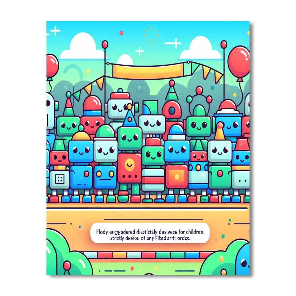 Jolly Robot Parade Paint By Number