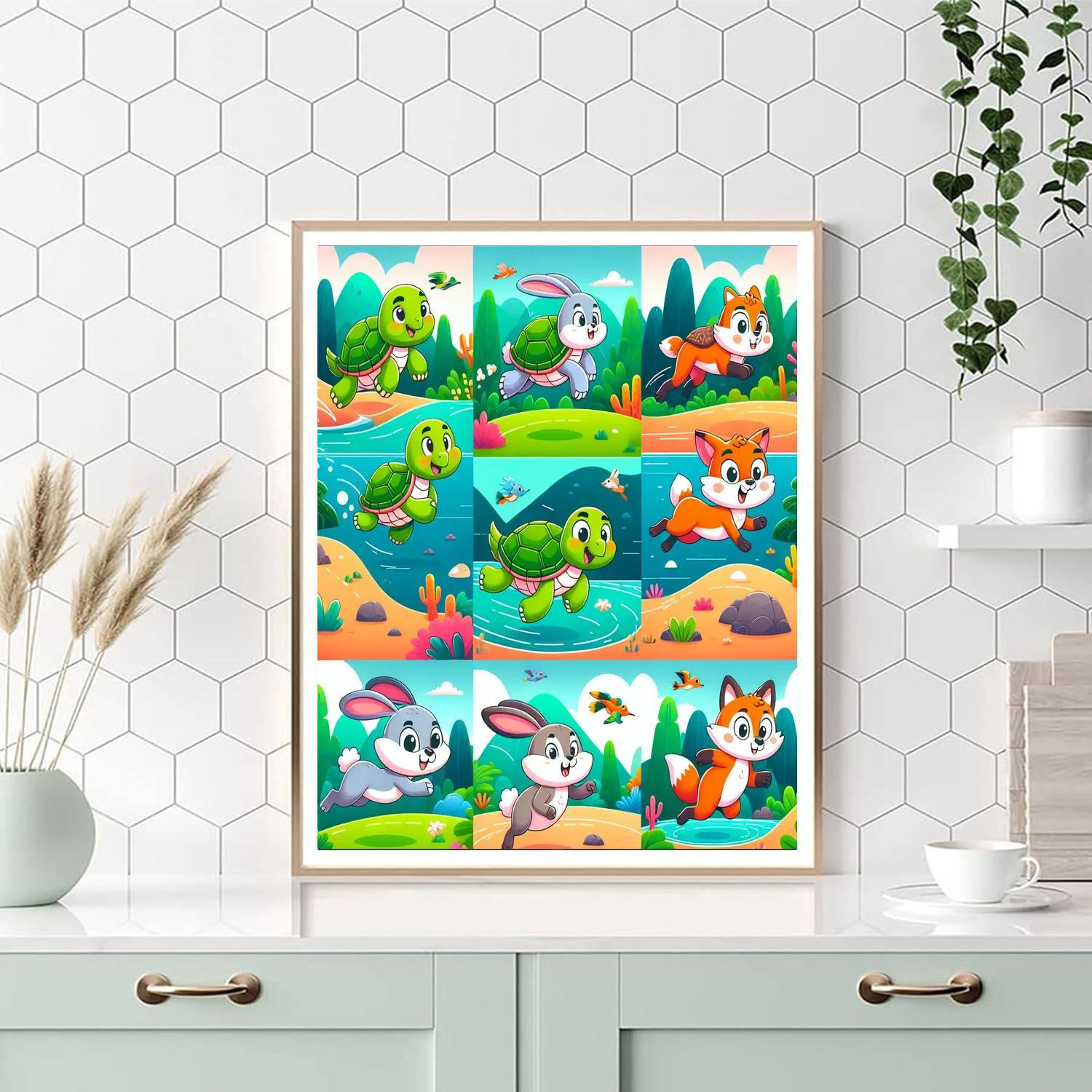 Animal Adventure Race Number Painting