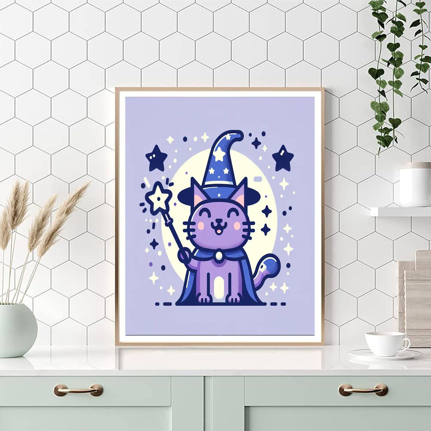 Wondrous Wizard Cat Paint By Numbers Kits