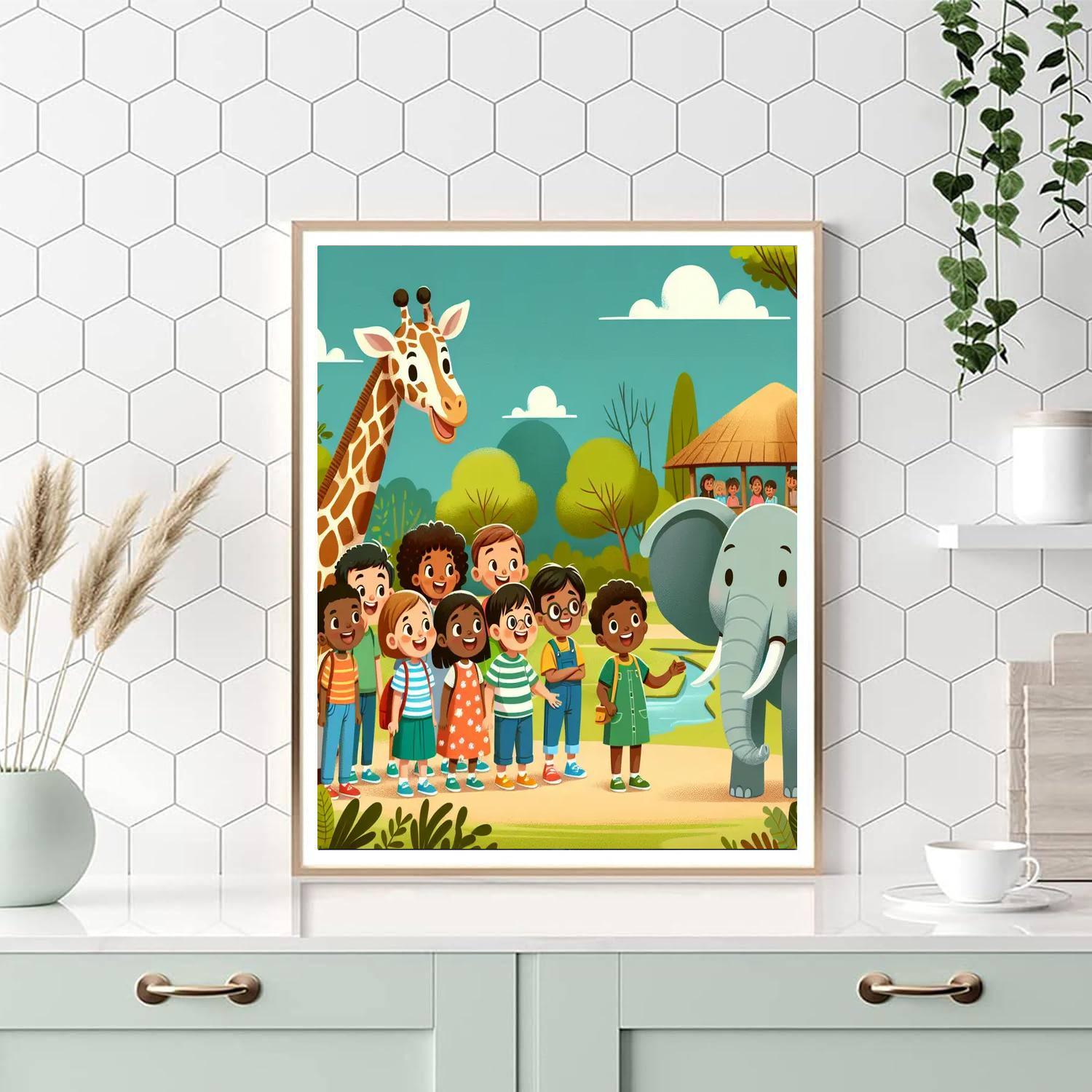 Zoo Adventure Day Numbered Painting Kits