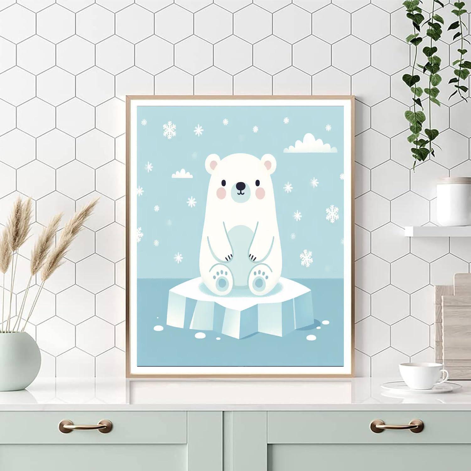 Cuddly Polar Bear Paint By Numbers Art