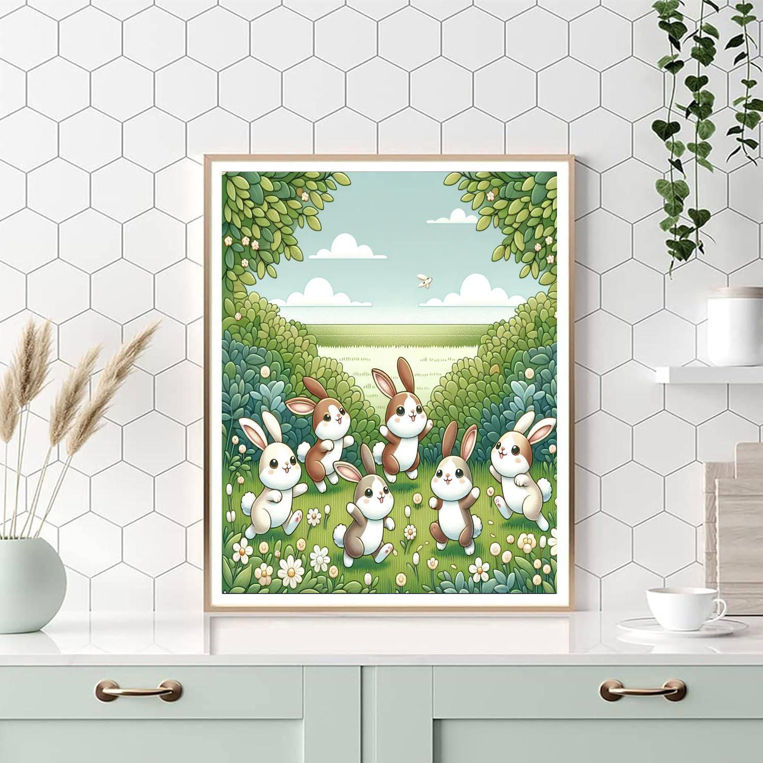 Radiant Rabbit Revelry Paint By Color