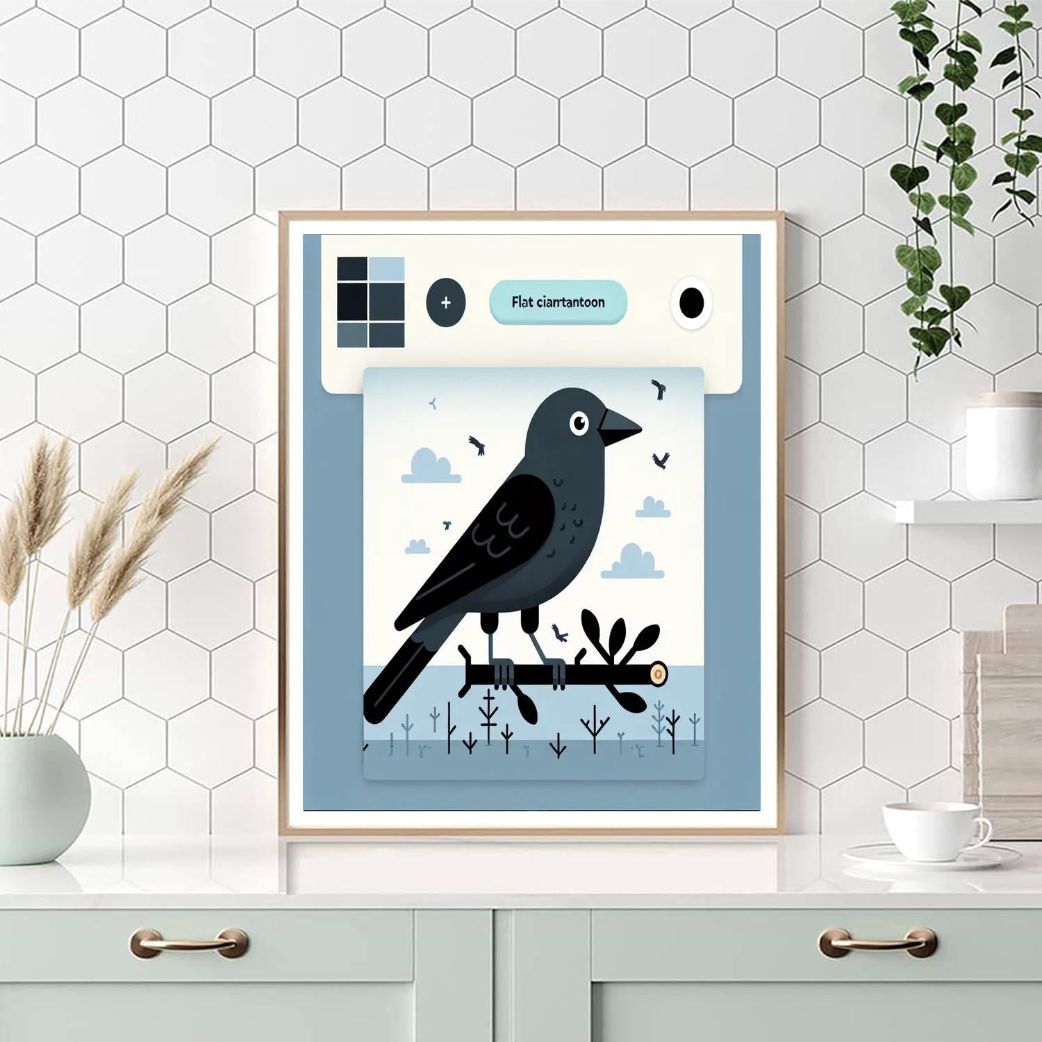 Jovial Jackdaw Paint By Numbers Art