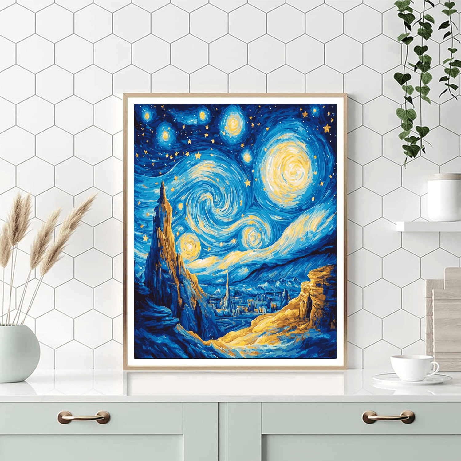 Vincent Van Gogh Inspired Van Gogh's Cosmic Cyclone  Paint By Numbers Art