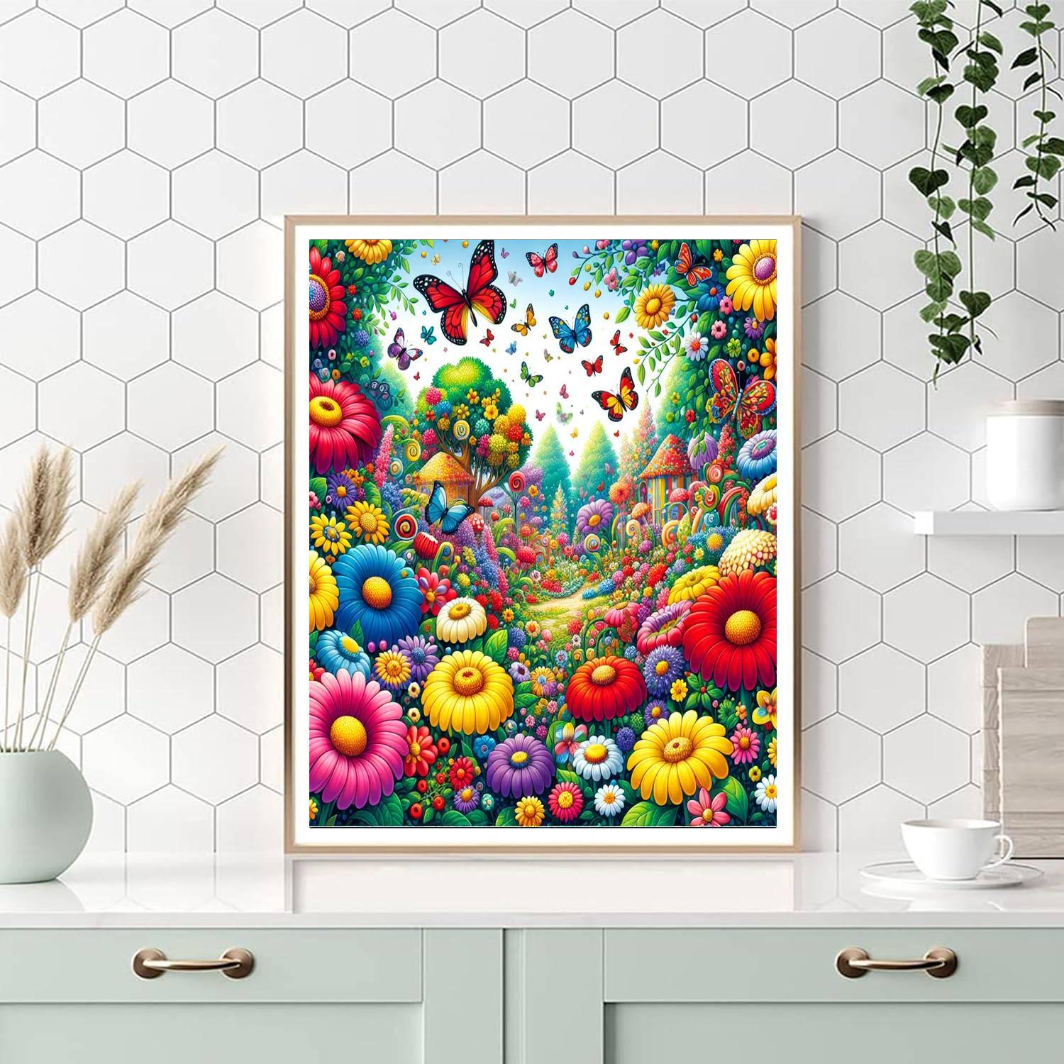 Joyful Garden Whimsy Painting By Numbers Kit