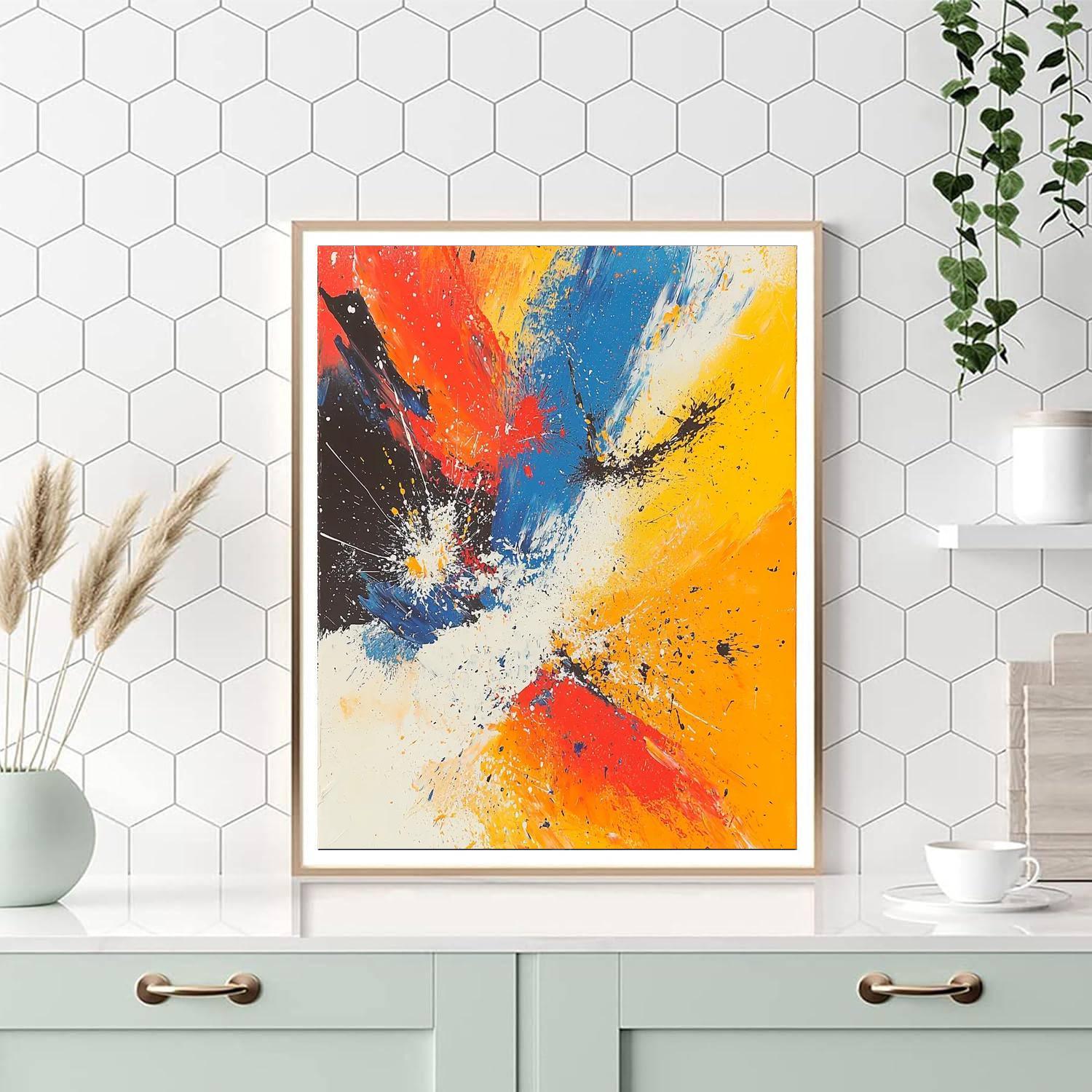 Jackson Pollock Inspired Pollock's Energy In Motion  Numbered Painting Kits