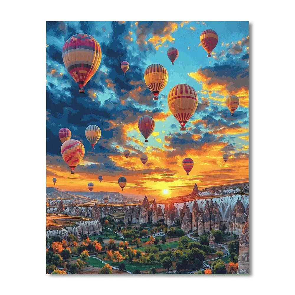 Cappadocia Balloon Rides Numbered Painting Kits
