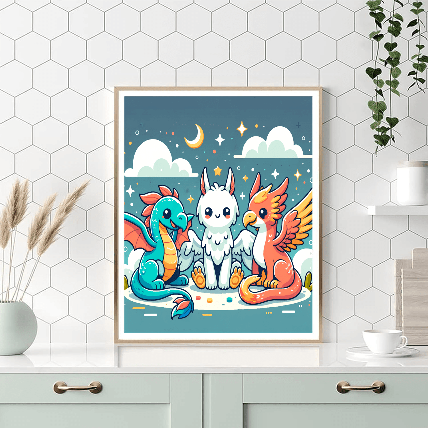Cute Mythical Beasts Painting By Numbers Kit