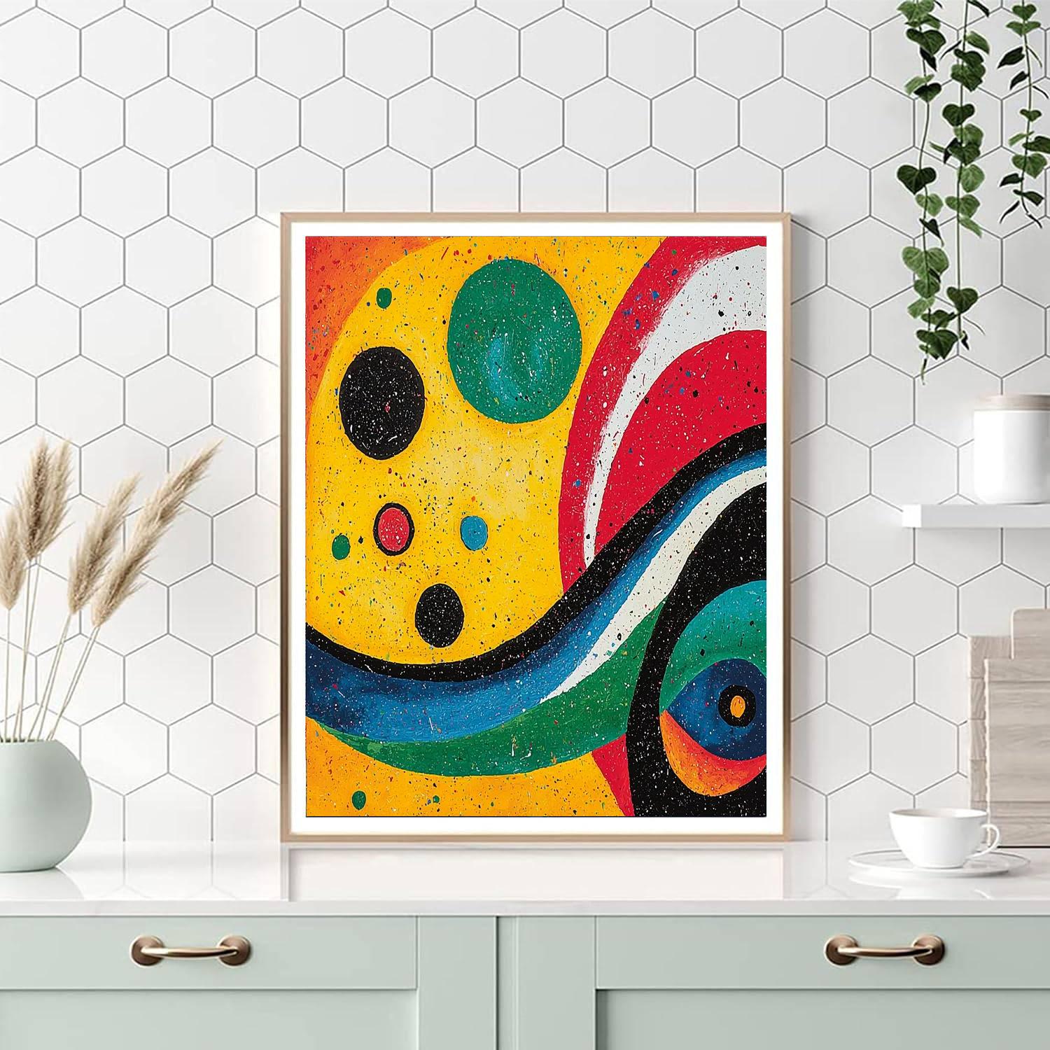 Joan Miró Inspired Creative Essence  Number Painting