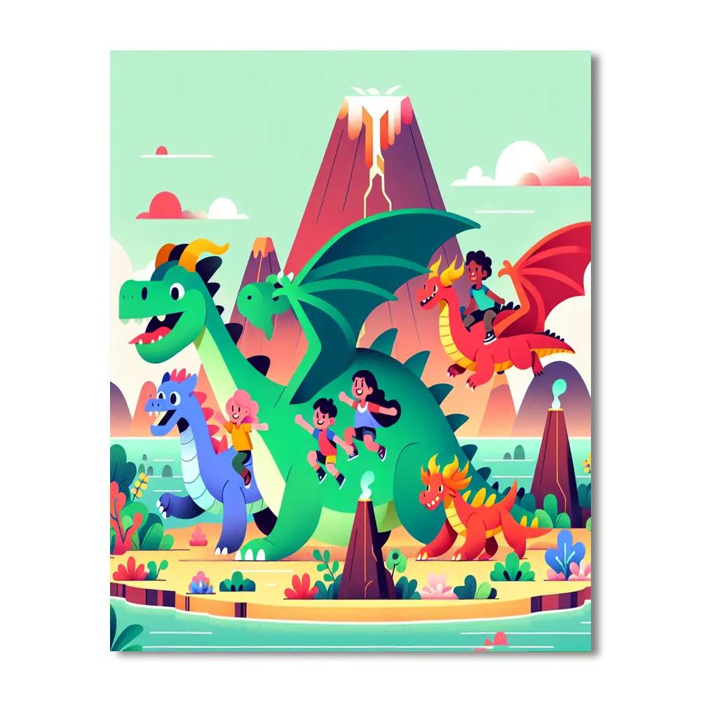 Dragon Island Exploration Paint By Number