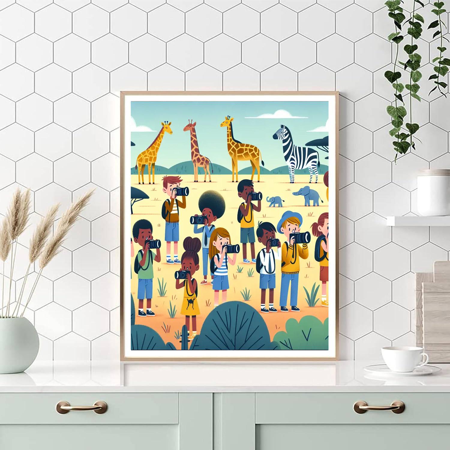 Safari Snapshot Adventure Paint By Numbers Art