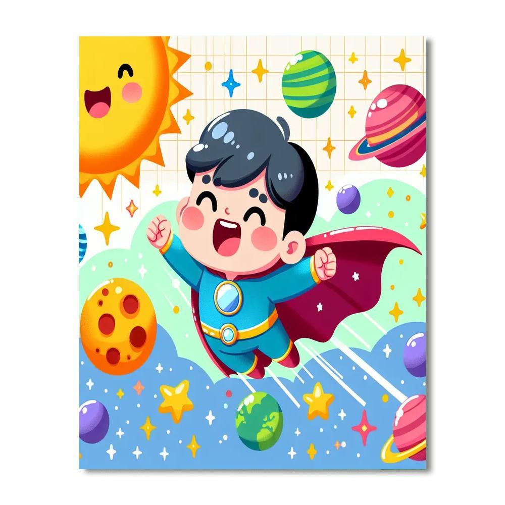 Superhero Space Adventure Paint By Number