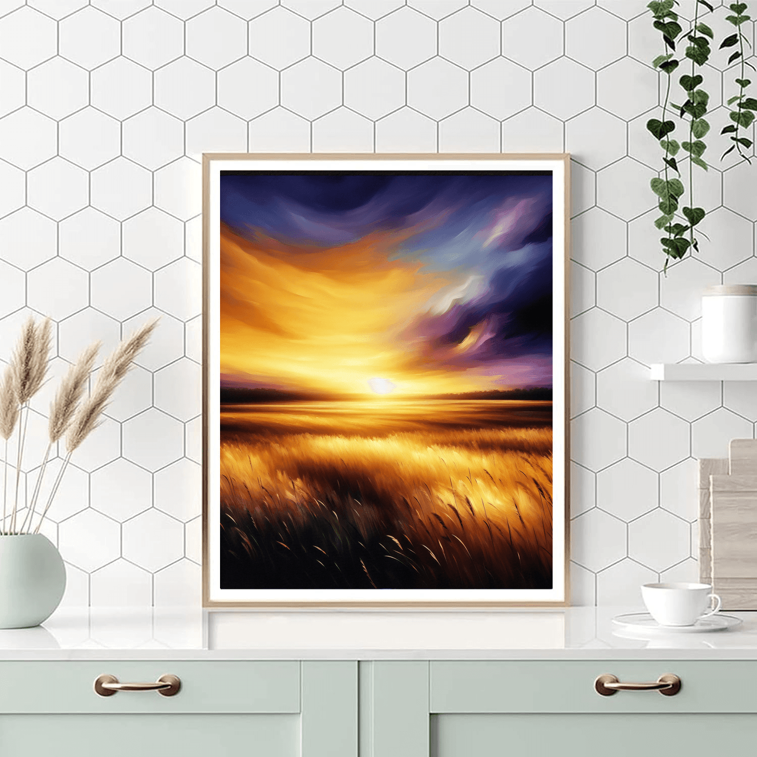 Enchanted Sunset Prairie Number Painting