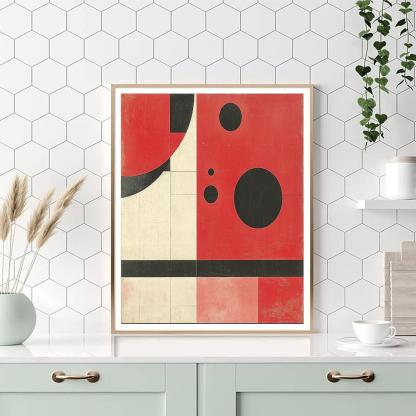 Kazimir Malevich Inspired Cosmic Balance Symphony  Paint By Color